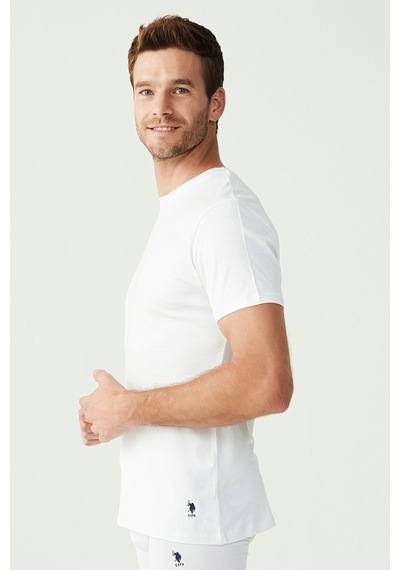 U.S. Polo Assn. Erkek Beyaz 2 Li Yuvarlak Yaka Atlet 80197 Beyaz U.S. Polo Assn. Erkek Beyaz 2 Li Yuvarlak Yaka Atlet 80197 Beyaz
