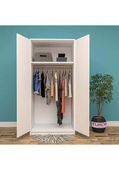 Sude 2 Kapılı Gardırop Mdf Sis Gri Sude 2 Kapılı Gardırop Mdf Sis Gri