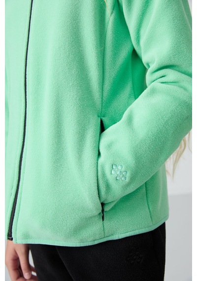 Tommy Life Su Yeşil Kalın Yumuşak Dokulu Standart Fit Nakışlı Polar Kız Çocuk Sweatshirt - 75154 Su Yeşili