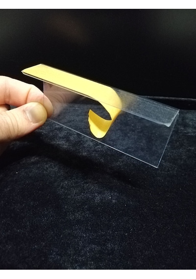 10 Adet Pvc Etiketlik Raf Önü Dik Yapışkanlı 8x4 Cm Vitrin Etiket