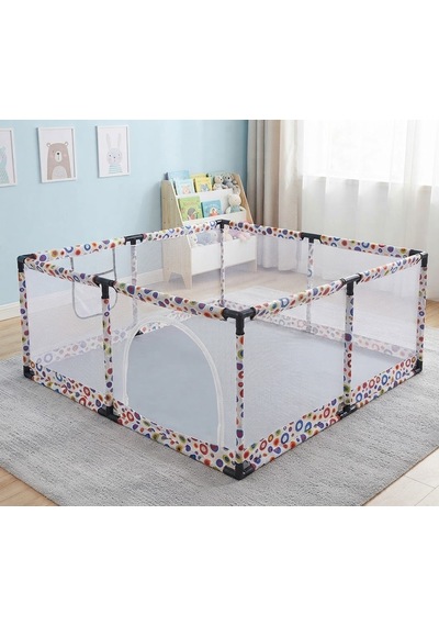 Missidea Bebek ve Çocuk Çok Renkli Oyun Parkı Güvenli Oyun Alanı 120x120 Cm