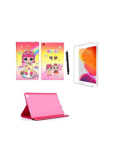 Ipad Mini 5 Kılıf 2019 A2133 A2124 A2125 A2126 Kabartma Kılıf + Ekran Koruyucu + Kalem Uyumlu Kapaklı Kılıf