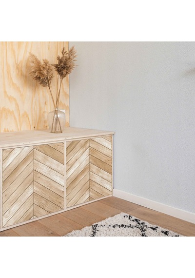 D-c-fix 276-8200 Kahverengi Zigzag Ahşap Desen Yapışkanlı Folyo 67 Cm X 2 Mt 45 X 100cm