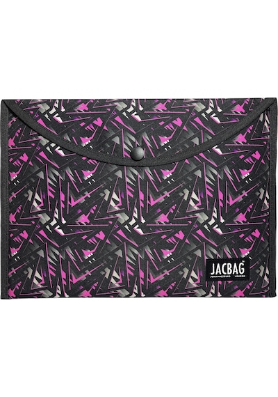 Jacbag Pembe Geometrik Kadın A4 Çıtçıtlı Dosya Defter Tablet Ve Evrak Çantası
