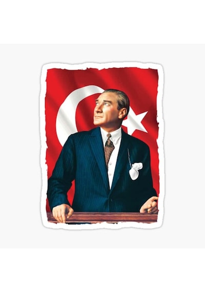 Atatürk Araba Sticker Yapıştırma 20 Cm