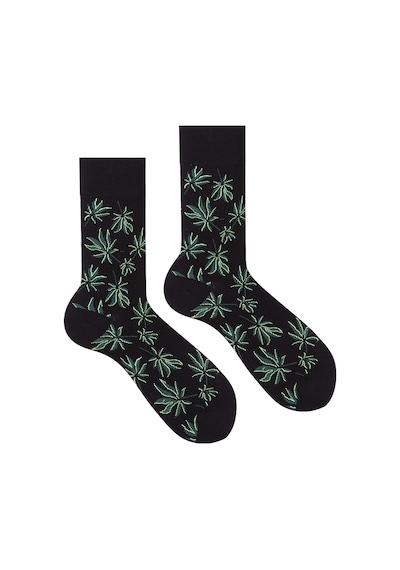 Ozzy Socks Yeşil Çiçek Desenli Çorap Çok Renkli