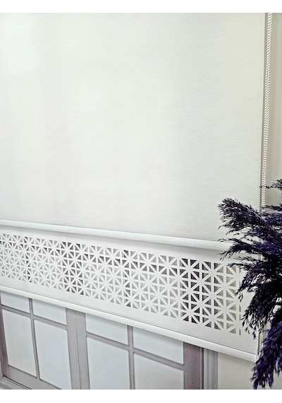 Bbb Çift Mekanizmalı Lazer Kesim Tül Ve Stor Perde Mlt1045 Beyaz