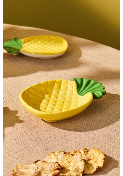 Karaca Pineapple Çerezlik 14 Cm Sarı
