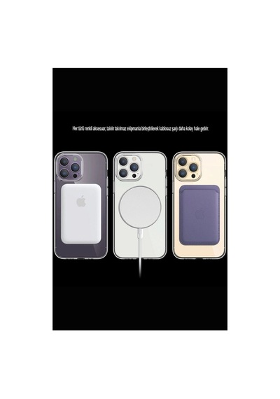 Apple İphone 15 Pro Max Kılıf Tron Şeffaf Magsafe Kapak