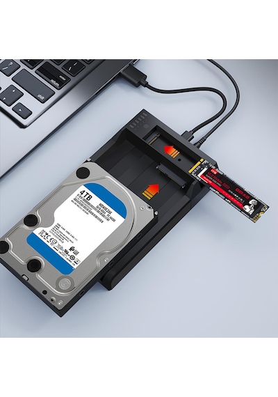 Dm Usb3.2 Gen2 M.2 Nvme Sata 2.5" 3.5" Ssd Hdd Offline Clone Dock Station Klonlama