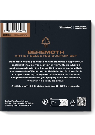 Jim Dunlop Behn1156 Behemoth Eg-nkl Elektro Gitar Teli 11/56