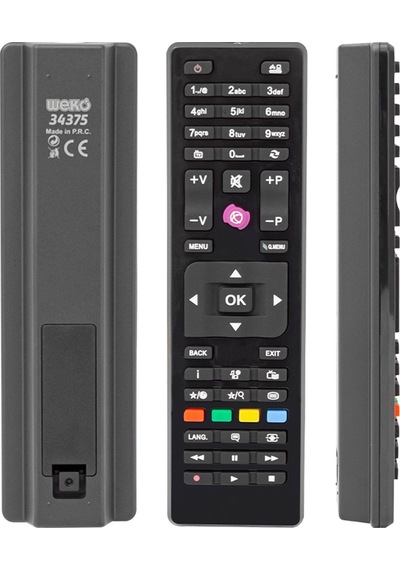 Weko Kl Vestel Uyumlu -seg-regal Rc4875 Kare Göbek Mini Lcd Led Tv Kumanda 40042 34375 -36246