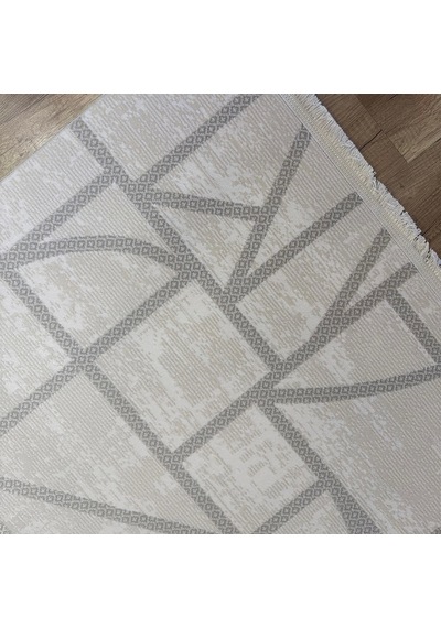 Hoom Rugs Grandy 5212 Krem Kaymaz Pamuk Taban Modern Halı Krem