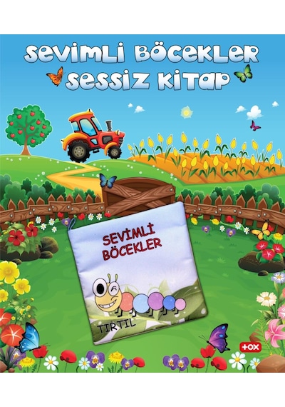 Tox Sevimli Böcekler Kumaş Sessiz Kitap T054 - Bez Kitap , Eğitici Oyuncak , Yumuşak Ve Hışırtılı