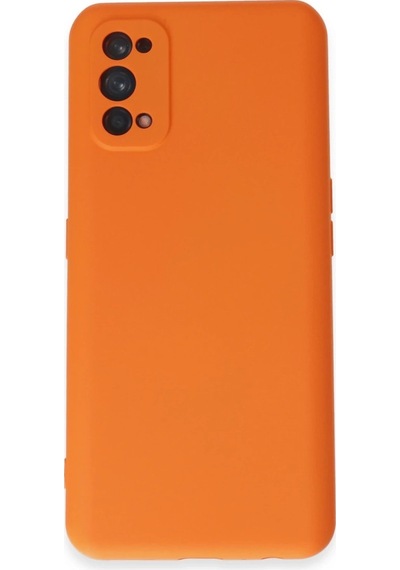 Realme 7 Pro Kılıf Nano İçi Kadife Silikon - Turuncu Düz Renkli