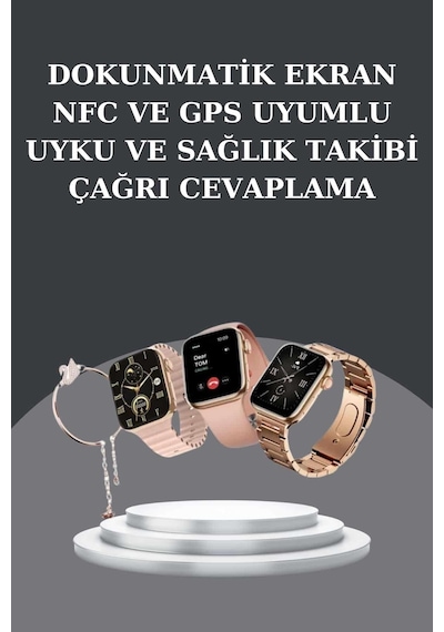 Kadınlara Özel Bileklik Hediyeli Akıllı Saat Ve Dijital Göstergeli Anc Özellikli Bluetooth Kulaklık