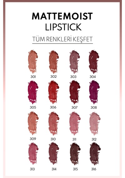 Note Mattemoist Lipstick Mat Bitişli Ruj 316 Coco Toffee - Kahverengi