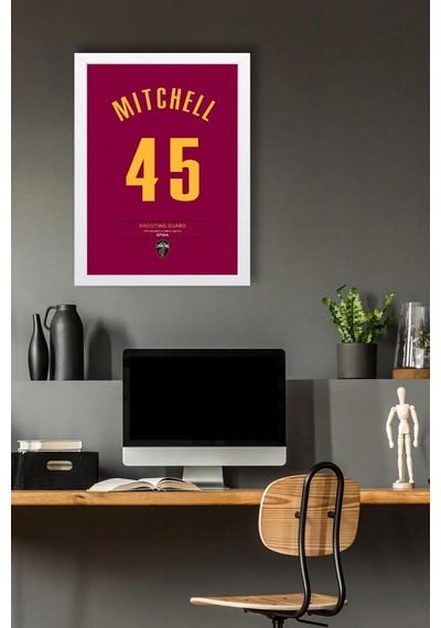 Donovan Mitchell Forma Çerçeveli Tablo - Nba Cleveland Cavaliers Jersey