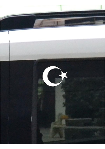 Ay Yıldız Folyo Kesim Etiket Beyaz 11cm