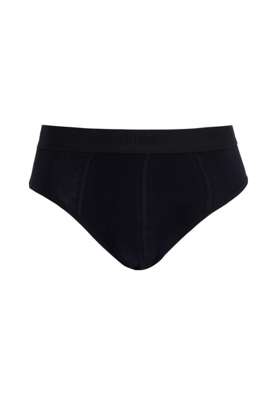 Tudors Erkek 2'li Paket Likralı Bambu Siyah Slip Külot-41734 Siyah