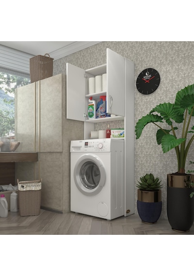 Kenzlife Çamaşır Makinesi Dolabı Veronika Byz 180*066*20 Banyo Çi Beyaz Kenzlife Çamaşır Makinesi Dolabı Veronika Byz 180*066*20 Banyo Çi Beyaz