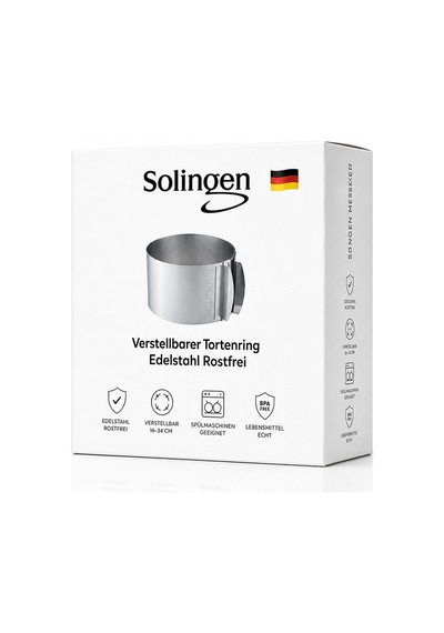 Solingen Ayarlanabilir Metal Kek Kalıbı 16-34 Cm