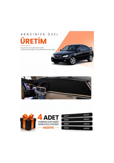 Proton Gen 2 2004-2011 Uyumlu Torpido Koruma Örtüsü Oto Kılıfı - Siyah Bej