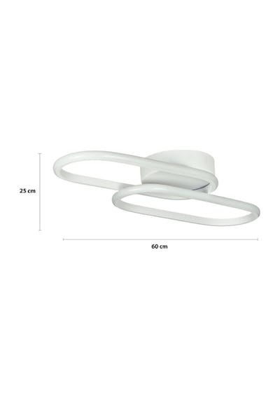 Zzez Beyaz Renk Modern Tasarım Beyaz Ledli Cafe - Mutfak - Salon 2 Li Led Avize Beyaz