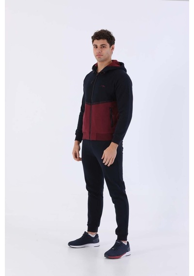 Maraton Sportswear Comfort Erkek Kapşonlu Uzun Kol Basic Lacivert Eşofman Takımı 20212-lacivert Lacivert
