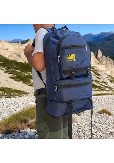 Lederax 55+10 Litre Körüklü Dağcı Sırt Çantası Ld595 Lacivert