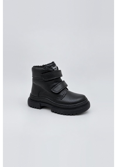 Tekiner Hakiki Deri Unisex Çocuk Bot Siyah