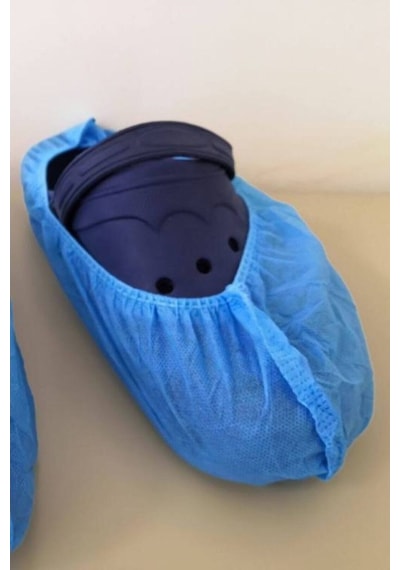 Nonwoven Spunbond Tela Yıkanabilir Mavi Galoş 1000 Adet