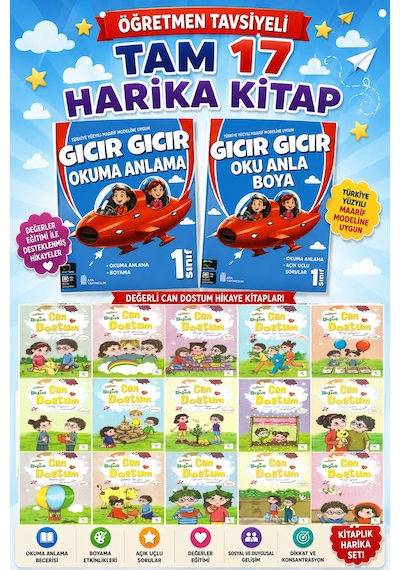 1. Sınıf Öğretmen Tavsiyeli Tam 17 Harika Kitap