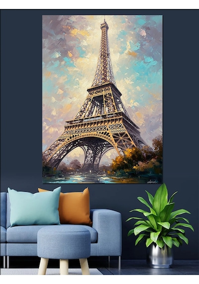 Ahşap Tablo Paris Şehir Hattı Ve Eyfel