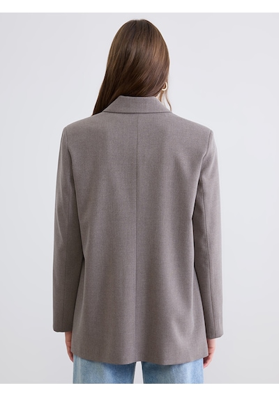 Lcwaıkıkı Classic Kahverengi Kruvaze Yaka Kadın Blazer Ceket