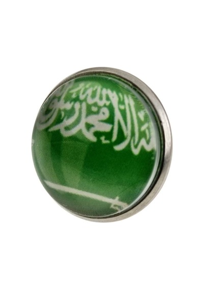 Suudi Arabistan Saudi Arabia Bayrak Rozeti - Paslanmaz Çelik Küçük Yaka Rozeti Çok Renkli