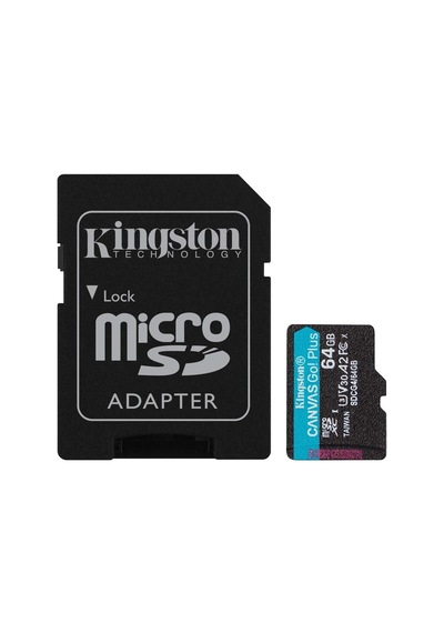 Kingston Sdcg4-64gb 64gb Microsdxc Canvas Go Plus Gen4 200mb-s A2 U3 V30 Card + Adp Hafıza Kartı Kd