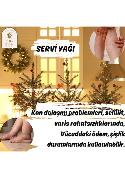 %100 Saf Servi Uçucu Yağı 10 Ml - Doğal Aromaterapi Ve Masaj Yağı Cypress Oil 10 ML