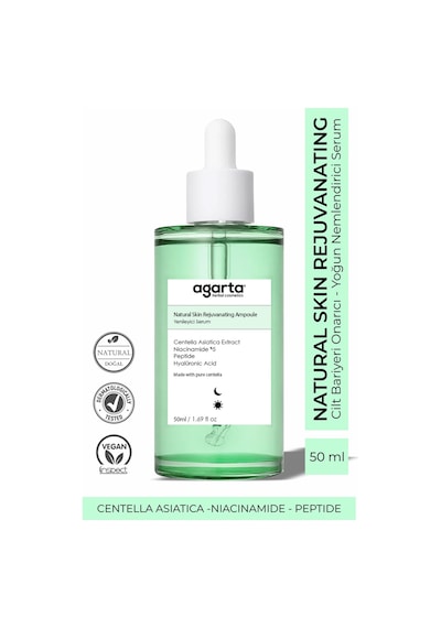 Agarta 2li Set Naturel Skin Rejuvanating Yenileyici Serum Canlandırıcı Yüz Temizleme Jeli Turuncu