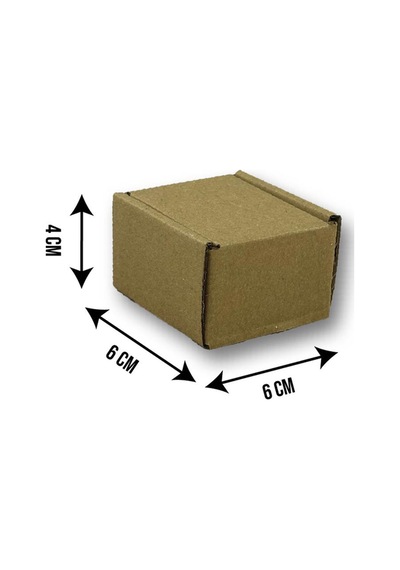 25 Adet 6x6x4cm Kilitli Dayanıklı E-ticaret Karton Kargo Kutusu