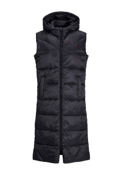 Jack & Jones 12245694 Jxnora Lightweight Long Vest Otw Şişme Yelek Siyah 001