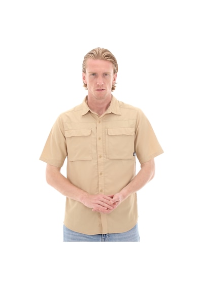 F0A4T19Lk51-R The North Face M S-S Sequoıa Shırt Erkek T-Shirt Bej 001