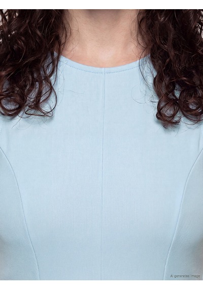 Lcwaıkıkı Petite Mavi Bisiklet Yaka Peplum Bluz