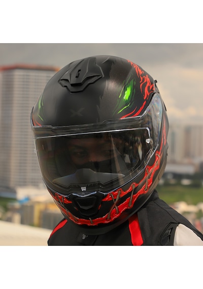 Şeffaf Cam + Nexx Y.100r Night Rider Kask Mat Siyah