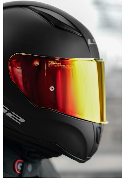 LS2 Rapıd 2 Race Kırmızı Şeffaf Camlı Kask Mat Siyah