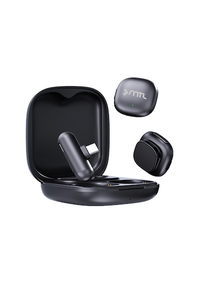 Type-c Mini Kablosuz Bluetooth 2 Kişilik Yaka Mikrofonu Yapay Zeka Destekli Uzun Pil Ömrü Mt936