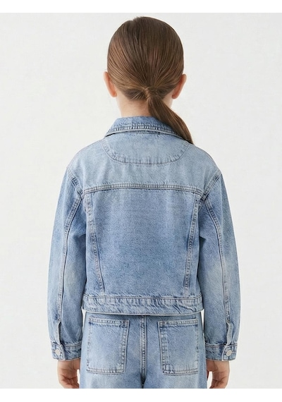 Xo Kids Kız Çocuk Jeans Ceket 4-13 Yaş 2691 Mavi