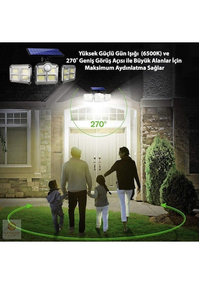 Technojet Solar 122 Ledli Güneş Enerjili Kumandalı Hareket Sensör