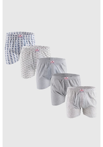 Ceylanoğlu Emprime Erkek Boxer 5,,adet Desenli 5 Li Karışık Set