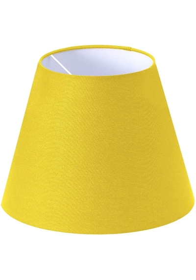 Lambader Başlık Sarı Konik Şapka 38x30x22 CM Dekoratif Tasarım Sarı
